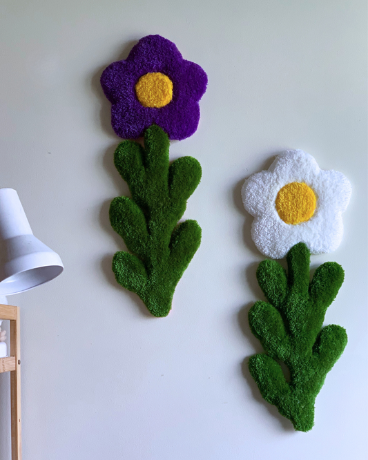 Long Flower Wall Rug
