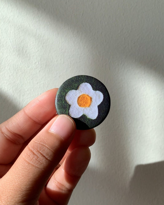 Flower Button Pin
